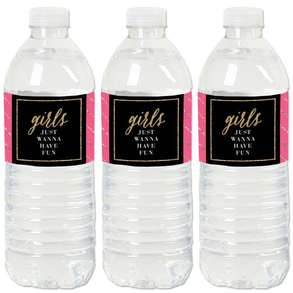 Big Dot of Happiness Girls Night Out - Bachelorette Party Water Bottle Sticker Labels - Set of 20