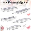 15 Pieces Rhinestone Hair Clips Metal Rhinestone Hair Pins Clear Crystal Bobby Pins for Women Girls Luxury Rhinestone Hair Barrettes Bling Hair Pins Hair Accessories for Party Wedding Daily(Silver)