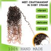 Silike 10packs Yanky Twist Crochet Braids Hair Extensions Ombre Brown Short Curly Marlybob Hair Extensions For Women(T30, 10)