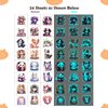 Yobbai Luminous Tattoos For Kids, Animal Tattoos Stickers with Dogs, Cats, Pandas, Foxes, Waterproof Glow In The Dark Tattoos for Kids Party Supplies