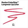 REVLON Lip Liner, Colorstay Lip Makeup with Built-in-Sharpener, Longwear Rich Lip Colors, Smooth Application, 675 Red, 0.01 oz