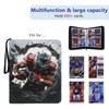 Card Binder 4 Pocket Fits 400 Cards with 50 Removable Sleevesves, Trading Card Binder Sports Card Binder Basketball Card Binder Baseball Card Binder Trading Card Albums (Football-B)