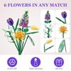OSDUE Mini Bricks Flower Bouquet Building Sets, Artificial Flowers, DIY Unique Decoration Home, 534 Pieces Botanical Collection for Couples Women Wife for Valentine's Day