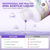 SAVILAND Pure EMA Monomer Acrylic Nail Liquid: 8.12fl.oz Odorless Acrylic Liquid with14# Acrylic Nail Brush Dappen Dish Castor Oil Vitamin E Nail Monomer Liquid Set for Acrylic Nails Extension Salon
