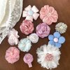YAOKUA 12PCS Flower Hair Clips Hair Bows,Fully Lined Non Slip For Hair Barrettes Handmade Colourful Hair Accessories For Girls