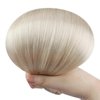 Sunny Blonde Clip in Hair Extensions Human Hair Invisible Clip ins Human Hair Extensions Platinum Blonde Extensions Clip ins 7pcs 120g 24inch
