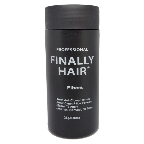 Hair Building Fibers Black Hair Loss Concealer Fiber 28 Gram .99oz Refillable Bottle by Finally Hair (Black)