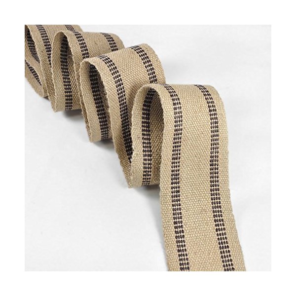 9 Pound Black/Natural Jute Webbing - 10 Yard Roll