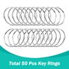 100PCS Premium Swivel Snap Hooks with Key Rings,Metal Lanyard Keychain Hooks Lobster Clasps for Key Jewelry DIY Crafts 1.25inches/32mm(50 Pcs Lanyard Snap Hooks+50 Pcs Key Rings)
