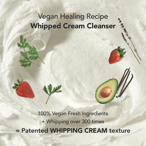 WHIPPED CREAM VEGAN CLEANSER DDALVA - Strawberry + Vanilla bean | For Dull skin, Moisturizing Face Cleanser, Radiant Glow, Niacinamide, Hyaluronic Acid | Korean Skincare, 200ml (6.76 fl. oz)