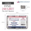 Americanails Pro-Series Zebra - Professional Sanding Bands for Nail Drill - Nail Polishing & Filing Tools - Acrylic Nail Sanders - Nail Drill & E-File Sanding Bands - Fine 240 Grit - 100 Count