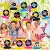 12 Pcs 50s Record Honeycomb Centerpieces Retro 80s 90s Music Party Decoration Rock and Roll Party Decor 3D Music Notes Centerpieces for Music Party Birthday 1950s party Supplies