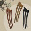 CHOISBEING Wooden French Hair Fork Handmade 3-Prong Hair Stick for Women Ebony Hair Chopsticks for Buns Chignon Hair Pins Accessory