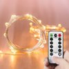 OakHaomie 6PCS Fairy String Warm White Changing Twinkle Lights with 2pcs Remote,6.5ft 20 LEDs Silver Wire,CR2032 Battery Powered,Indoor Decor Bedroom,Wedding,Patio,Christmas,Outdoor Garden,Stroller