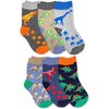 Jefferies Socks boys Boy s Dinosaur Pattern Cotton Crew Socks 6 Pack Multi Medium, Multi, Medium US