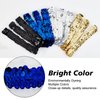 GORGECRAFT 12PCS Sequin Headband Elastic Glow Stretch Sparkle Glitter Fashion Adjustable Hair Band Accessories Pack Set for Girls Women Teens Sports Dance Party Teams Crafts(Blue)