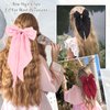 FULZTEY Bow Hair Cips for Women Black Bow-knot Hair Barrettes Soft Stain Bow Clips Metal Clamp Hair Ribbons Long Tail Bows Hair Accessories for Girls Women 6 PCS