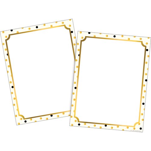 BARKER CREEK Designer Computer Paper 100 Sheet Set, Gold, Decorative Paper, Stationery, 8.5" x 11", 100 sheets, Home, School, and Office Supplies (3624)