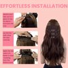 FUOTONBUTY Clip in Hair Real Human Hair Double Stitched 7pcs Caramel Blonde to Bleach Blonde Human Hair Clip in Extension Seamless Clip in Hair Extensions 90g Invisible Clip in Hair Extensions 16 Inch
