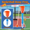 Honoson 48 Pcs Basketball Party Favors 24 Pcs Mini Basketball Games and 24 Pcs Sports Basketball Pens Basketball Hoop Pens Basketball Toys Basketball Shooting Games for Desktop Table Decorations