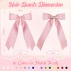 Mimorou 16 Pcs Satin Hair Bows for Women Silky Hair Clip Hair Ribbon Clip Ponytail Holder Accessories Double Tassel Slides Metal Clips Hair Bow for Women Girls Toddlers Teens Kids