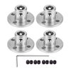 4Pcs 6mm Flange Coupling Connector, Rigid Guide Model Coupler Accessory, Shaft Axis Fittings for DIY RC Model Motors