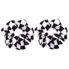 2 Pcs Black and White Checkered Hair Rope Seamless Hair Ties Hair Scrunchies for Women's Hair Stretchy Hair Ties Hair Ropes Checkered Claw Clip Hair Scrunchies Hair Rings