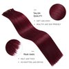YILITE Clip in Hair Extensions Real Human Hair 8Pcs/Pack 120g Burgundy Straight Thick Invisible Remy Natural Hair Double Weft Clip Extensions for Women (20inches #99J Burgundy）
