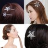 12 Pcs Bobby Pins Christmas Snowflake Hair Clips Wedding Hair Pins Bridal Hair Accessories Hair Buckle Barrettes for Girls Women