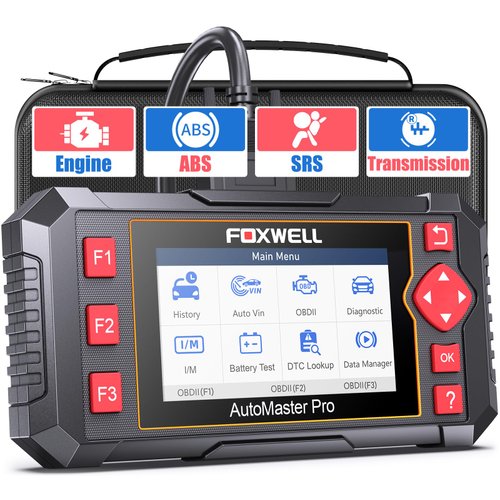 2024 Newest FOXWELL NT604 OBD2 Scanner ABS SRS, Check Engine Code Reader with Airbag Scanner, Transmission Code Reader Car Diagnostic Tool with Battery Test, English/Spanish Ver，Lifetime Free Update
