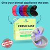 FRESH KNIGHT Retainer Case (2 Pack). Retainer Case with Vent Holes. Perfect Denture case, Mouth Guard Case, Aligner Case, Mouth Guard Case, Retainer Cases (Black)
