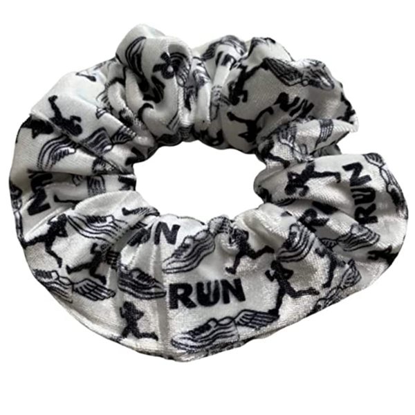 Runner Scrunchie, Track and Field Hair Accessories, No Crease Runner Premium Velvet Elastics, Gift for Women Runners (Track and Field)