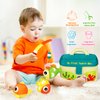 KMUYSL Baby Toys 6-24 Months, My First Tackle Box Plush Toys -4 Pcs Sensory Playset Soft Toys with Squeaker Crinkle for 6-24 Months Newborn Infant, Birthday for Boys Girls