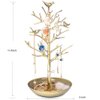 INVIKTUS Silver Birds Tree Jewelry Stand Display Earring Necklace Holder Organizer Rack Tower