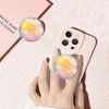 Ksadiye Phone Grip with Expanding Kickstand,Cell Phone Collapsible Stand Pink Bright Stars Design for Smartphones