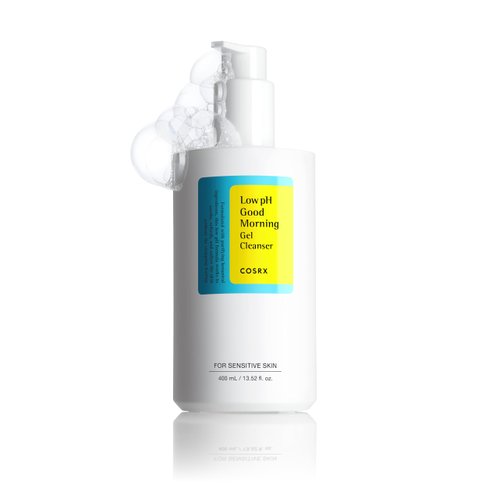 COSRX Low pH Good Morning Gel Cleanser, Daily Mild Face Cleanser for Sensitive Skin with BHA & Tea Tree Oil, PH Balancing, No Parabens, No Sulfates, Korean Skin Care (13.52fl.oz/400ml)