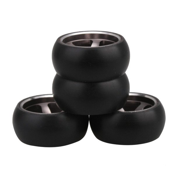 Mxfans RC Car Titanium 5 Spoke Wheel Hub Tire Replacement for WL 1:28 K969 Pack of 4