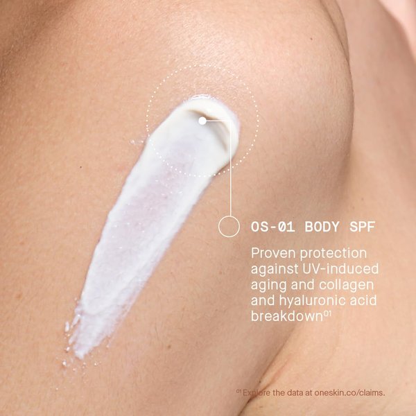 OneSkin OS-01 BODY SPF Broad Spectrum SPF 30, Water Resistant for 80 Minutes, Mineral Sunscreen, 100 mL / 3.4 fl oz
