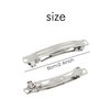 Cinaci 50 Pack 2 Inch / 2.4 Inch / 3 Inch/ 4 Inch Blank Silver Metal DIY Craft French Barrettes Snap Hair Clips Pins for Women Girls Hair Accessories (2.4 Inch)