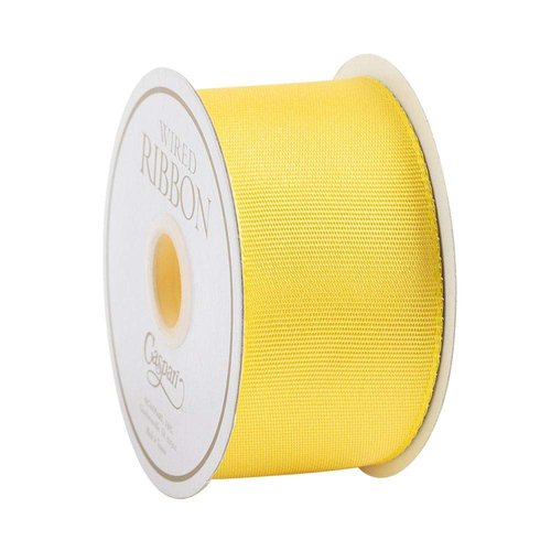 Caspari Yellow Wired Ribbon - 24 Foot Spool