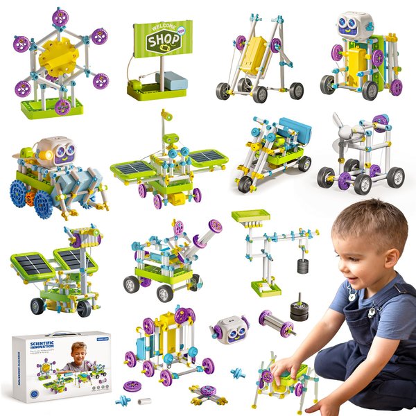 SMILESSKIDDO STEM Toys, 434 PCS Building Blocks, 36+ Robot Models Learning & Education Science Kit Toys, 5 6 7 8 9 10 11 12 Year Old Boy and Girl Gift