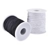 Elastic String for Bracelets, 2 Rolls 1 mm Sturdy Stretchy Elastic Cord for Jewelry Making, Necklaces, Beading Black and White