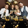 2025 New Year Party Centerpieces Decorations 10pcs New Year Eva Party Supplies,Hello 2025 Theme Table Toppers Black and Gold 2025 New Years Eve Party Supplies (2025 New Years)