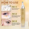 5% Caffeine Eye Serum - Caffeine Eye Cream with 360° Massage Ball Reduce Wrinkles and Fine Lines - Eye Roller Cream for Relieve Puffiness and Dark Eye Circles