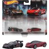 Senna Dark Gray Metallic with Orange Stripes and 720S Red Metallic with Black Top Car Culture Set of 2 Cars Diecast Model Cars by Hot Wheels HFF97