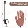 Practice Hand for Acrylic Nails，Nail Practice Hand with Stand Bracket, Flexible Bendable Silicone Nail Practice Fake Hand, Nail Training Mannequin Hand for Acrylic Nails for Beginners, Nail Tech