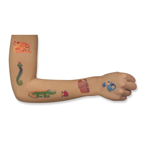 Melissa & Doug Blue: My First Temporary Tattoos - 100+ Kid-Friendly Tattoos & 1 Scratch Art Mini-Pad Bundle (02947)