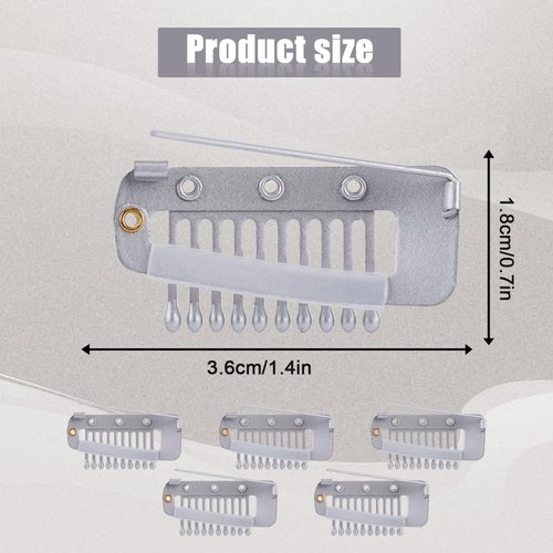 XIHIRCD 6pcs Chunni Clips with Safety Pins, Stainless Steel Hidden Wig Clips with Safety Pin Chunni Grip Clips Chunni Dupatta Setting Clips for Hair Extensions