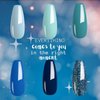 Arte Clavo 8ml Gel Nail Polish Kit, 6Pcs Blue Navy Nail Polish Aquarius Holy Water Collection Gel Polish Fashionable Blue Shimmer Glitter Colors Gel Nail Art Gift for Girls Women S620…