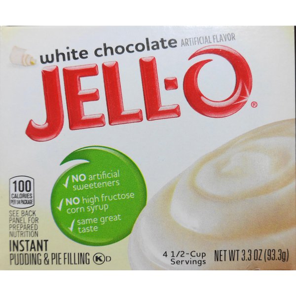 Jell-O Instant Pudding and Pie Filling, White Chocolate, 3.3 OZ